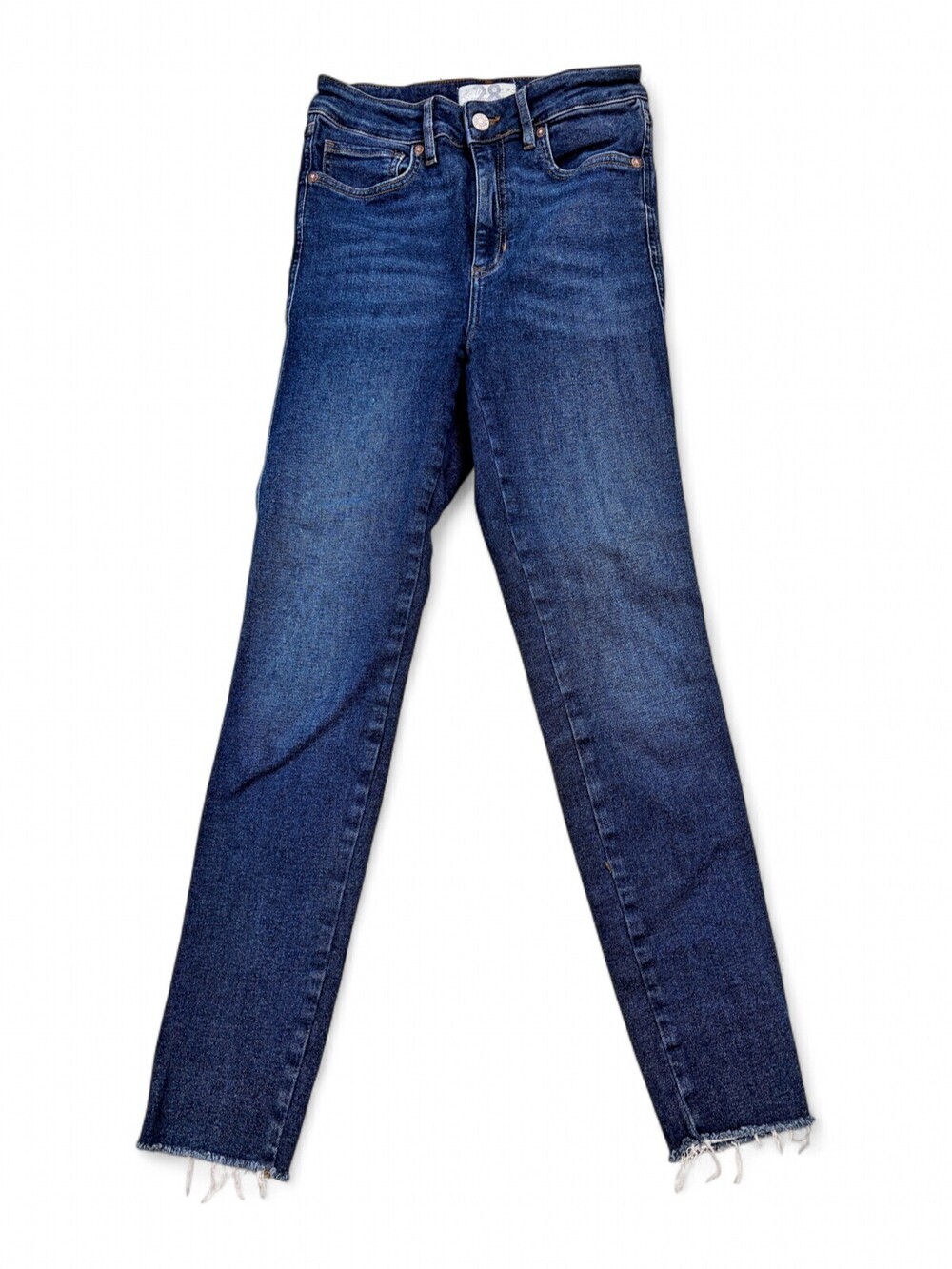 We The Free Skinny Jeans Size 28 Dark Wash Raw Hem OB893288 Indigo Blue